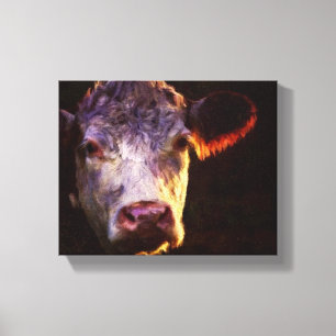 Arte de la lona de la vaca de Hereford