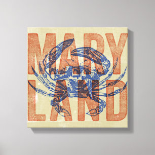 Arte de la lona del cangrejo de Maryland