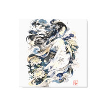 Arte de la mujer de nieve japonesa | Yokai de invi