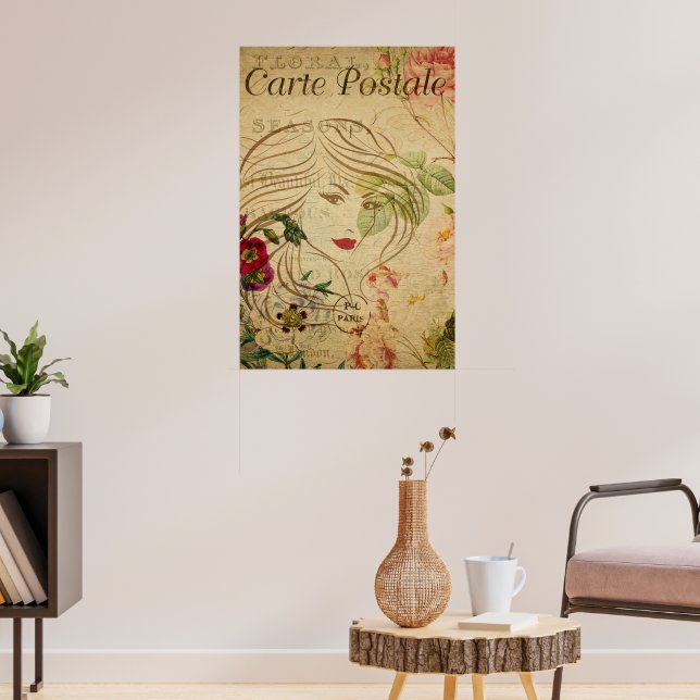 Arte de la mujer en la franja postal francesa de E (Salón 3)