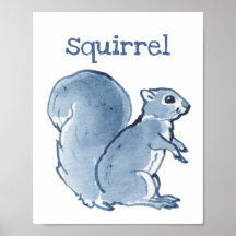 Arte de la naturaleza animal de acuarela azul de a