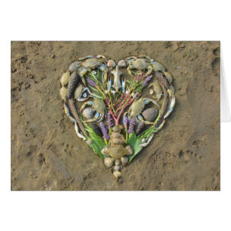 Arte de la naturaleza del corazón de la orilla