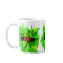 Arte de la naturaleza del oso lanoso en la taza de