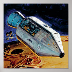Arte de la órbita lunar del subsatélite Apollo 15