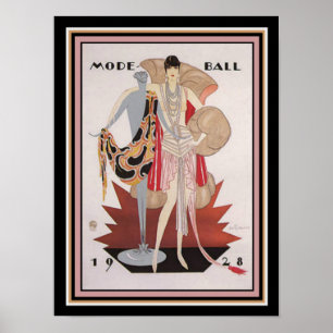 Arte de la pared de la bola 1928 12 x 16 del modo