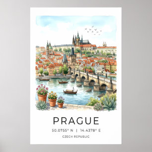 Arte de la pared de la ciudad de Praga Puente Carl