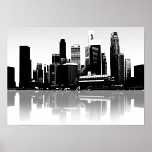 Arte de la pared de la ciudad de Singapur