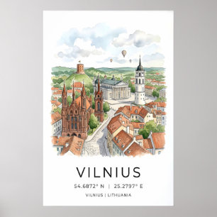 Arte de la pared de la ciudad de Vilnius - horizon