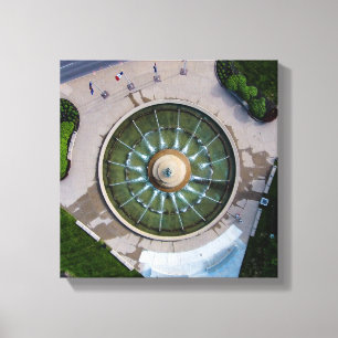 Arte de la pared de la lona de la fuente del