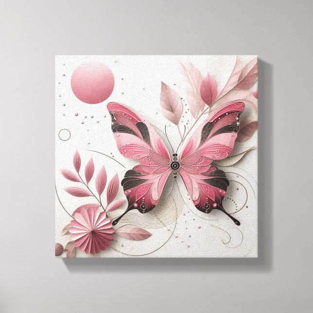 ARTE DE LA PARED DE LA MARIPOSA DE CANVA (Anverso)