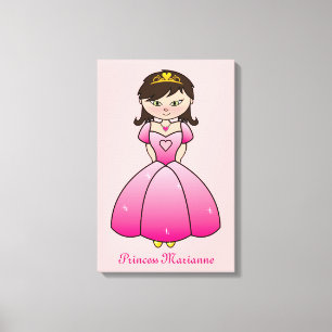 Arte de la pared de princesa Personalized Girls