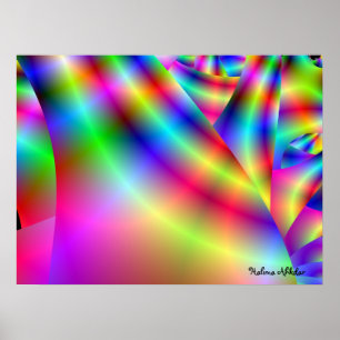 arte de la pared del acento del arco iris 3d de
