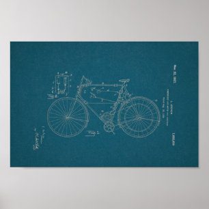 Arte de la Patente de Bicicletas Schwinn Vintage e