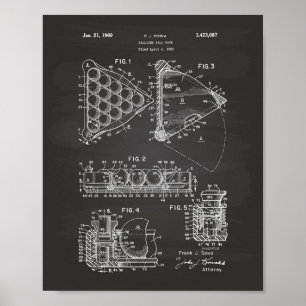 Arte de la patente del estante 1969 de la bola de