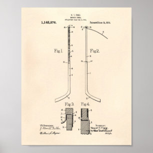 Arte de la patente del palillo de hockey 1915 -