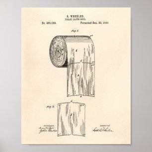 Arte de la patente del rollo 1891 del papel