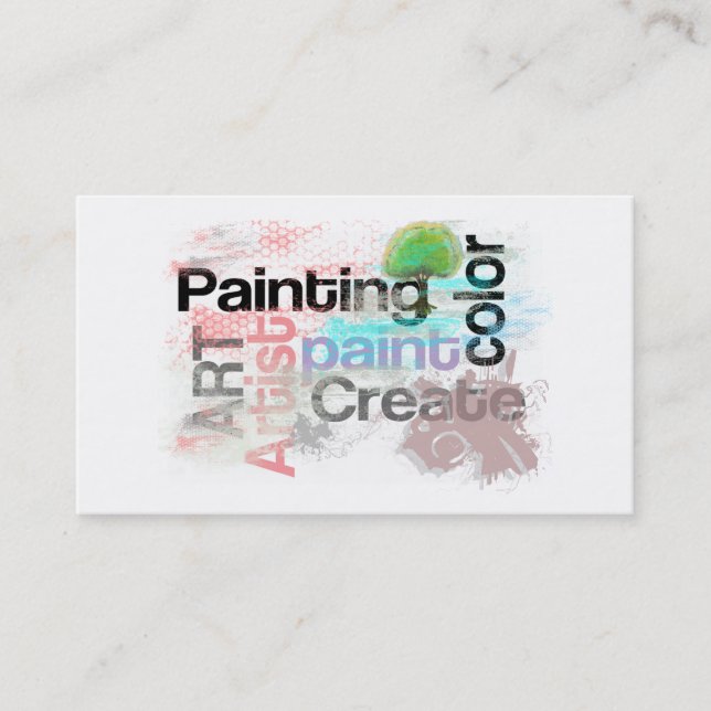 Arte de la pintura del artista de la tarjeta de (Anverso)