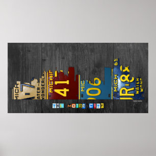 Arte de la placa de la licencia de metro aéreo de