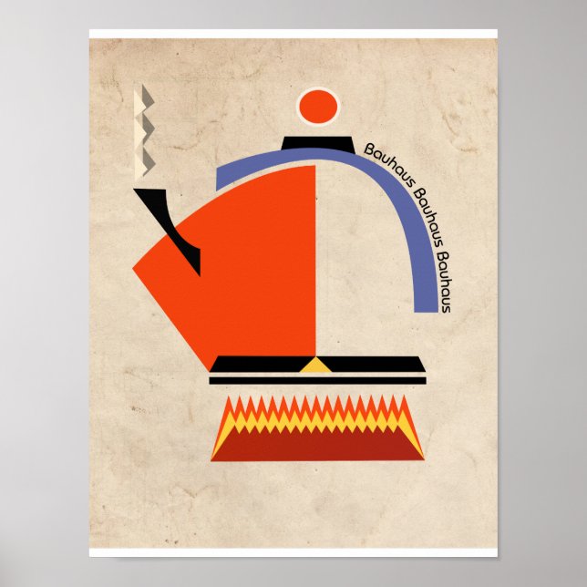 Arte de la posada de té Bauhaus de mediados del si (Frente)