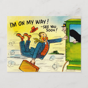 ¡Arte de la postal del viaje del vintage - "véale