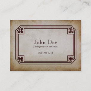 Arte de la tarjeta de visita enmarcada
