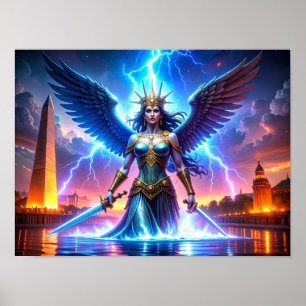 Arte de Lady Liberty Pro-Democracia USA Vale la Pe