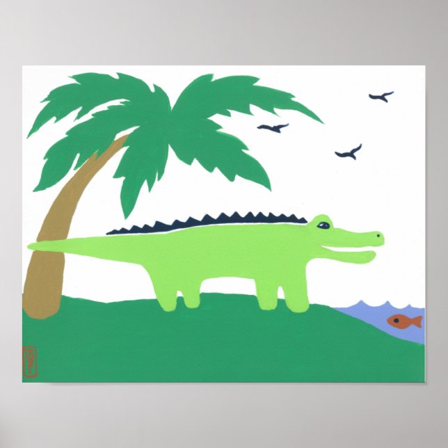 Arte de lagarto tropical para niños, Safari Sky Lo (Frente)