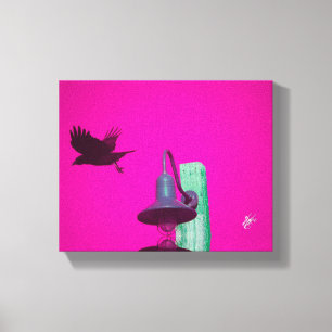 Arte de Langley Crow Light Post Bright Pink