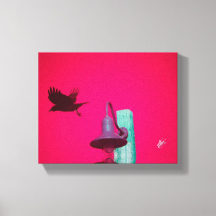Arte de Langley Crow Light Post Coral Cyan