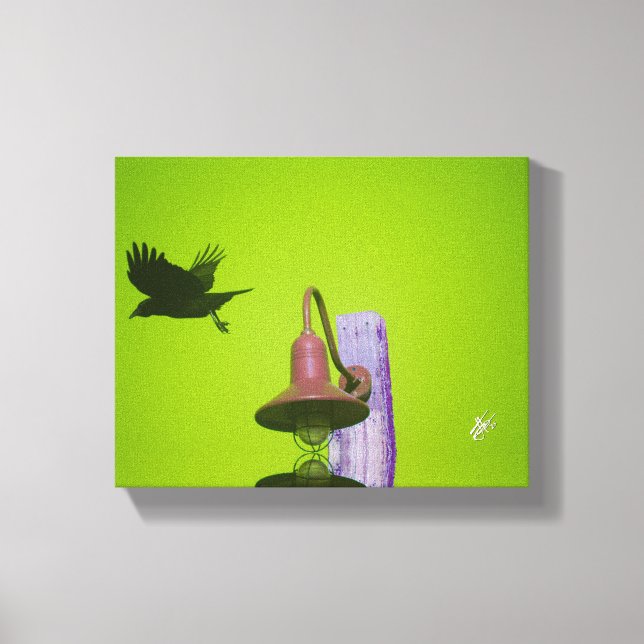 Arte de Langley Crow Light Post Lima Rosa (Anverso)