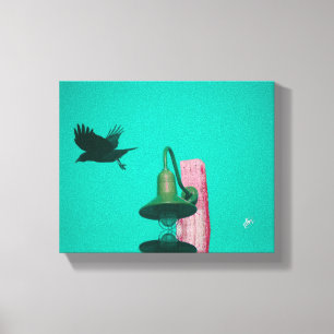 Arte de Langley Crow Light Post Turquesa