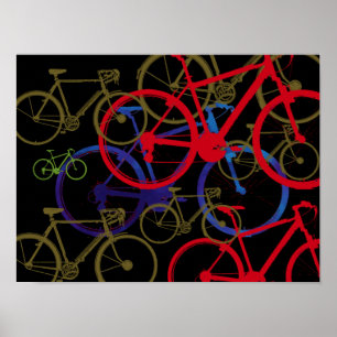 arte de las bicicletas de color