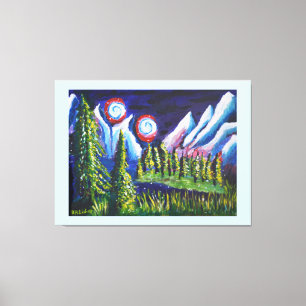 Arte de las montañas de las dos lunas