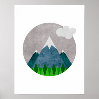 Arte de las montañas minimalistas