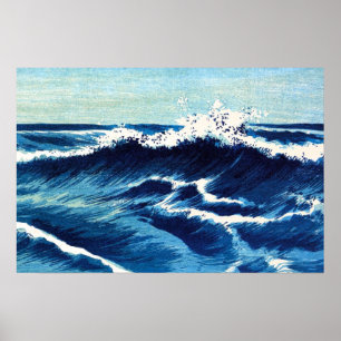 Arte de las olas del océano azul