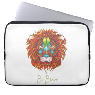Arte de león de mano Funda para portátil Neopren