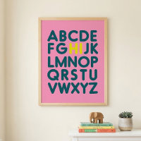 Arte de letras alfabéticas simples y lindas en ros
