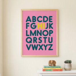 Arte de letras alfabéticas simples y lindas en ros