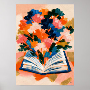 Arte de libro floral fauvista para amantes de los 