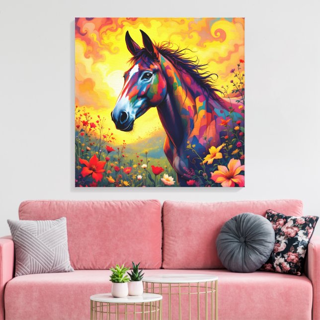 Arte de lienzo de arte de caballo (Insitu (Sala de estar))