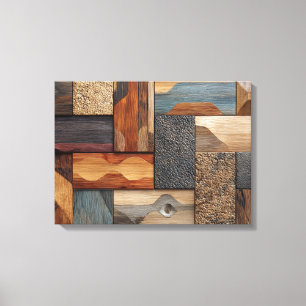 Arte de lienzo de bloque de madera