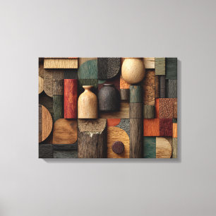 Arte de lienzo de bloque de madera