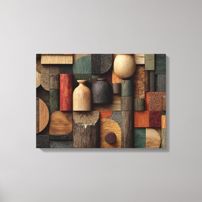 Arte de lienzo de bloque de madera (Anverso)