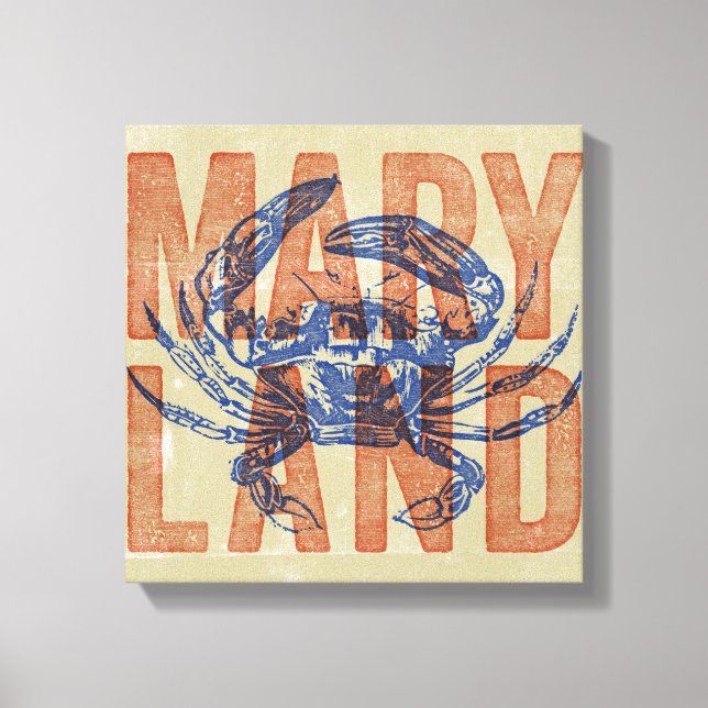 Arte de lienzo de cangrejo de Maryland (Anverso)