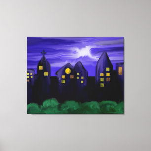Arte de lienzo de cielo nocturno