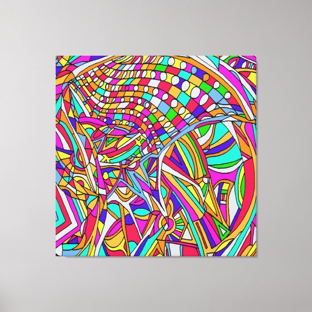 Arte de lienzo de flores abstractas (Anverso)