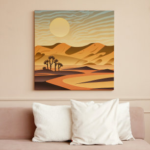 Arte de lienzo de fondo del desierto
