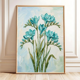 Arte de lienzo de fresia con impasto moderno listo
