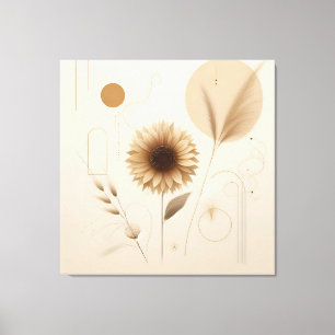 Arte de lienzo de girasol   Luminoso y alegre