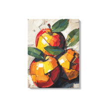 Arte de lienzo de manzana cubismo moderno - Abstra